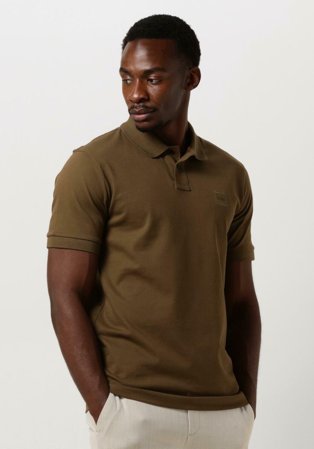 Hugo Boss Geborduurd Poloshirt met Twee-Knoopsluiting Green Heren