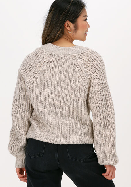 Beige OBJECT Trui JAMALIA L/S KNIT PULLOVER - large