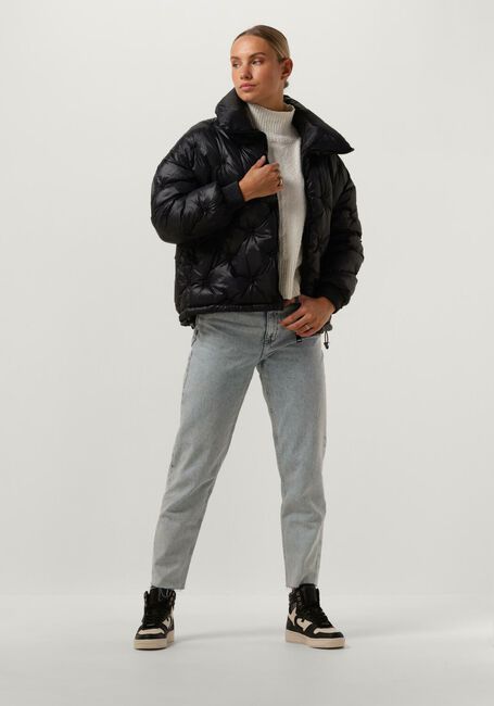 Zwarte GUESS Gewatteerde jas PERLA EMBELLISHED PUFFA - large
