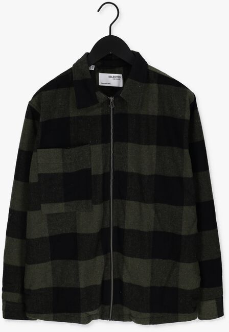 Olijf SELECTED HOMME Overshirt LOOSEDOLLER OVERSHIRT LS W - large