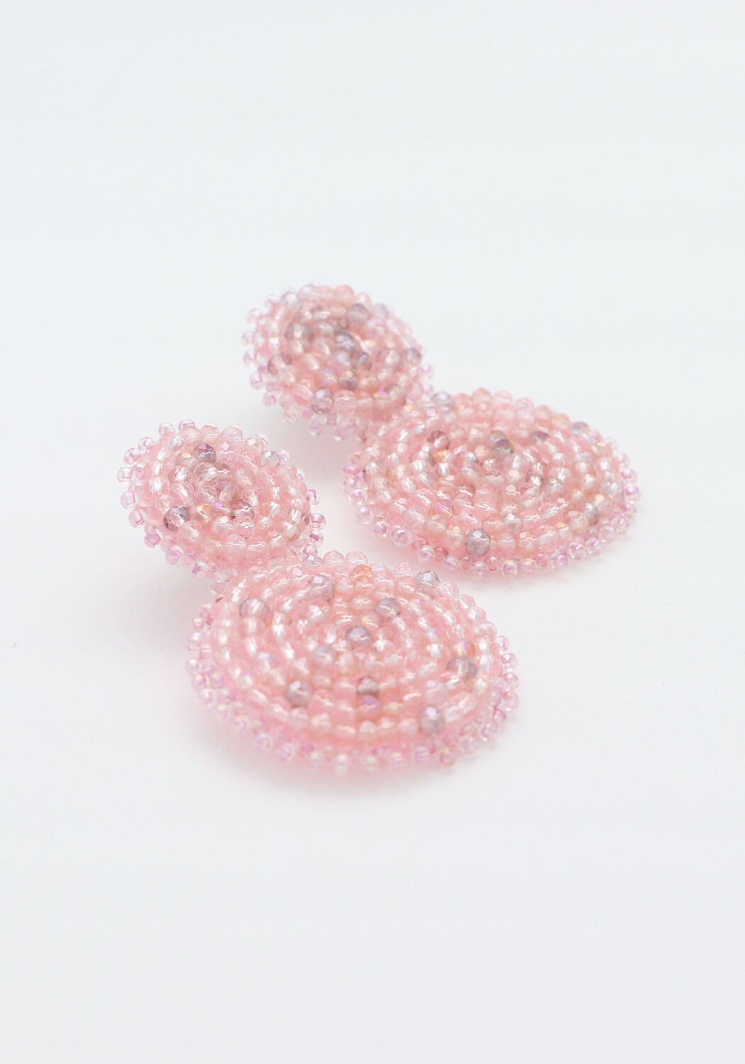 Roze PAULIE POCKET Oorbellen SMALL DOUBLE BEADS EARRINGS - large