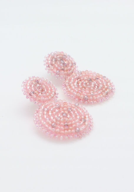 Roze PAULIE POCKET Oorbellen SMALL DOUBLE BEADS EARRINGS - large