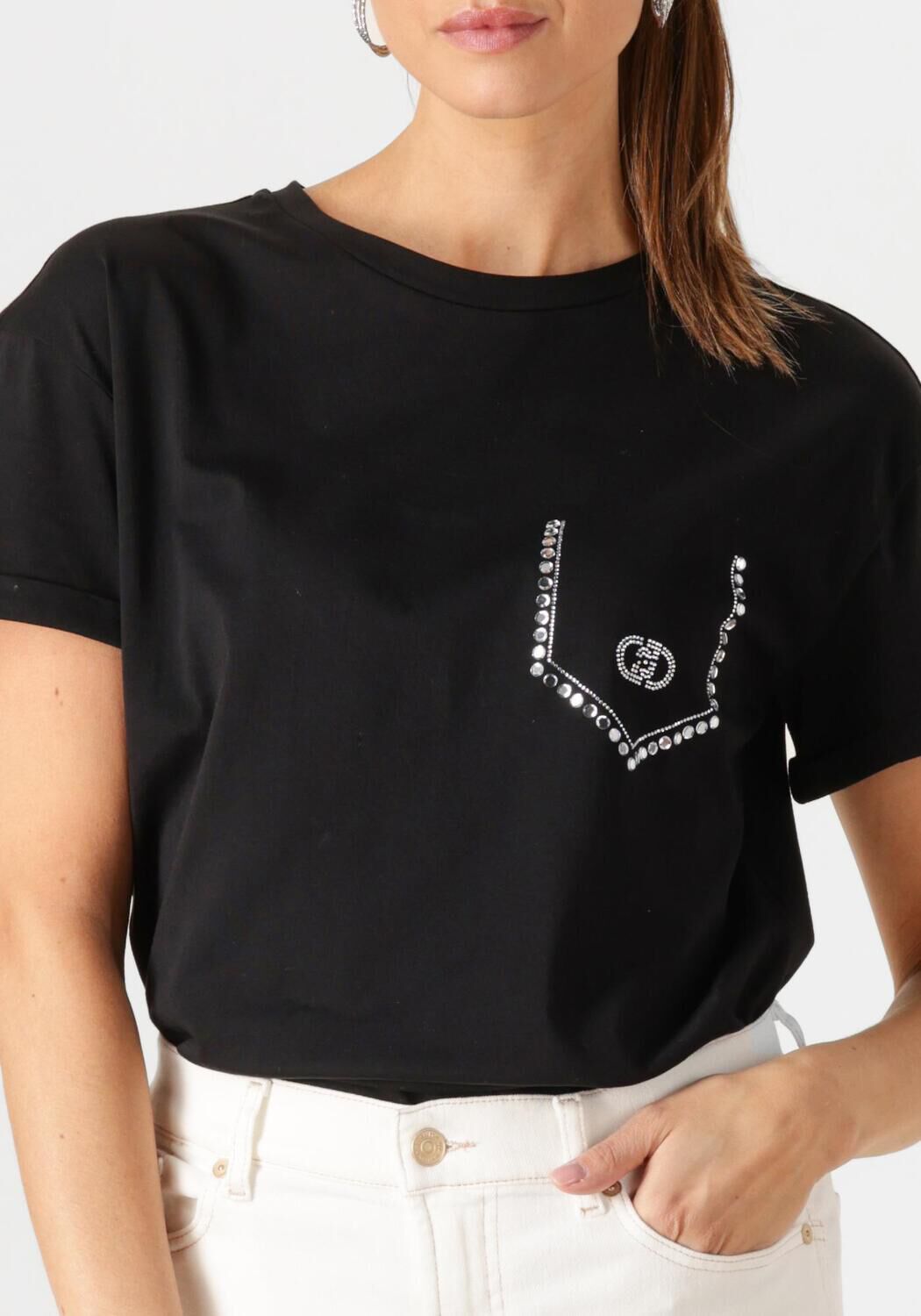LIU JO Dames Tops & T-shirts Ecs T-shirt Moda M c Zwart