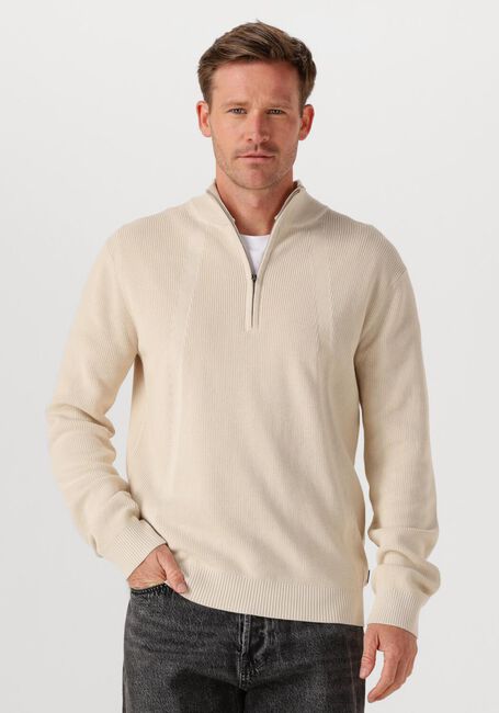 Beige G-STAR RAW Trui STRUCTURE HALF ZIP KNIT - large