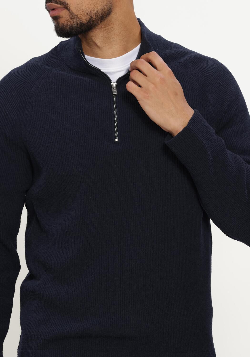 JC RAGS J.C. Rags Heren Truien & Vesten Pullover Half Zip Emile Donkerblauw