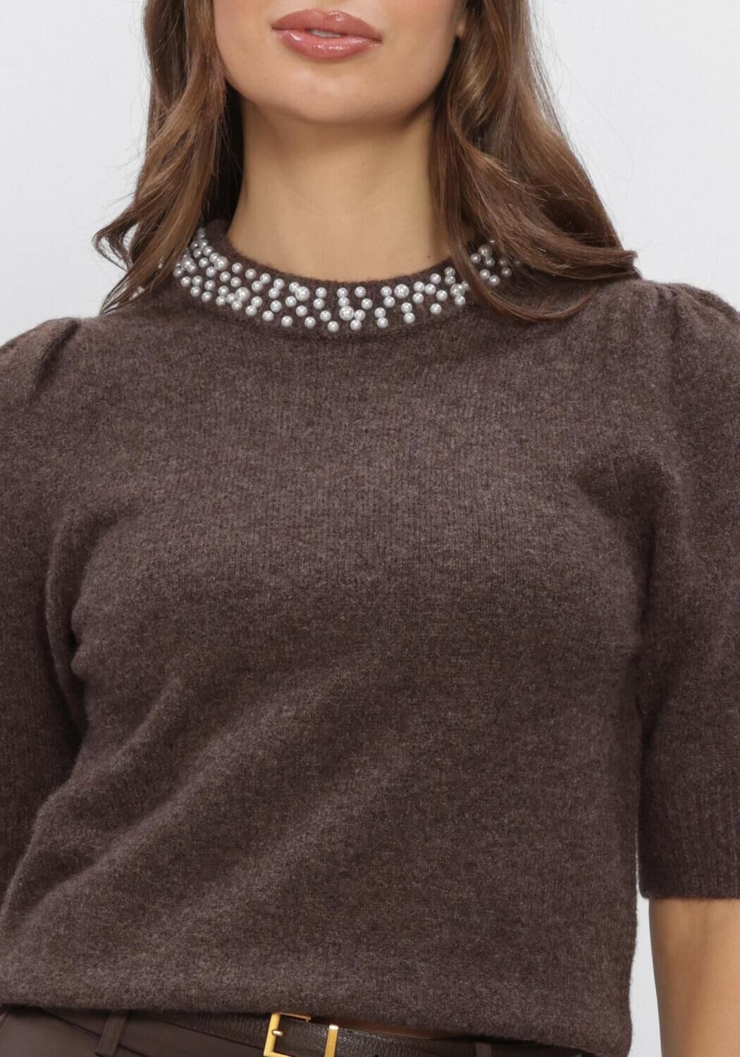 Bruine OMODA ATELIER Trui OM-DAHLIA X BO - large