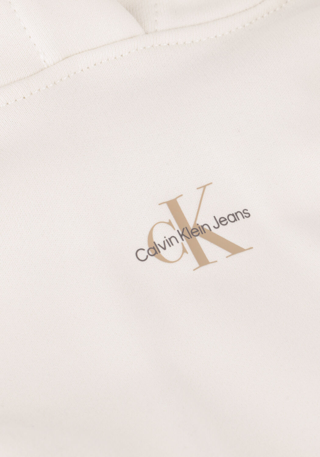 Gebroken wit CALVIN KLEIN Sweater MICRO MONOLOGO HOODIE - large