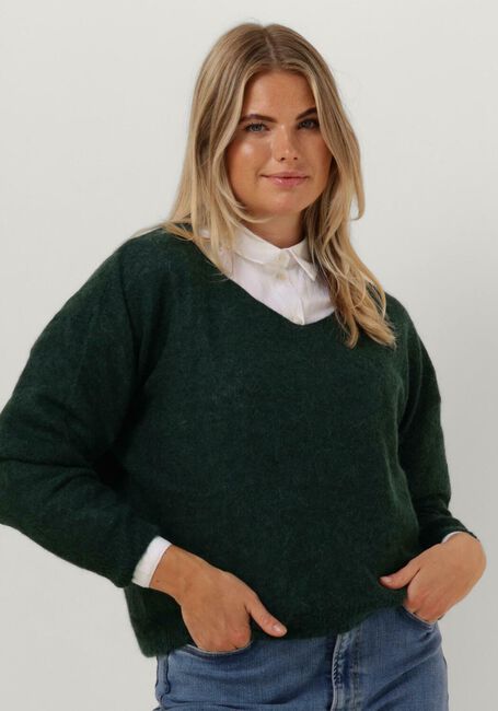 Groene BY-BAR Trui LIV MELANGE PULLOVER - large