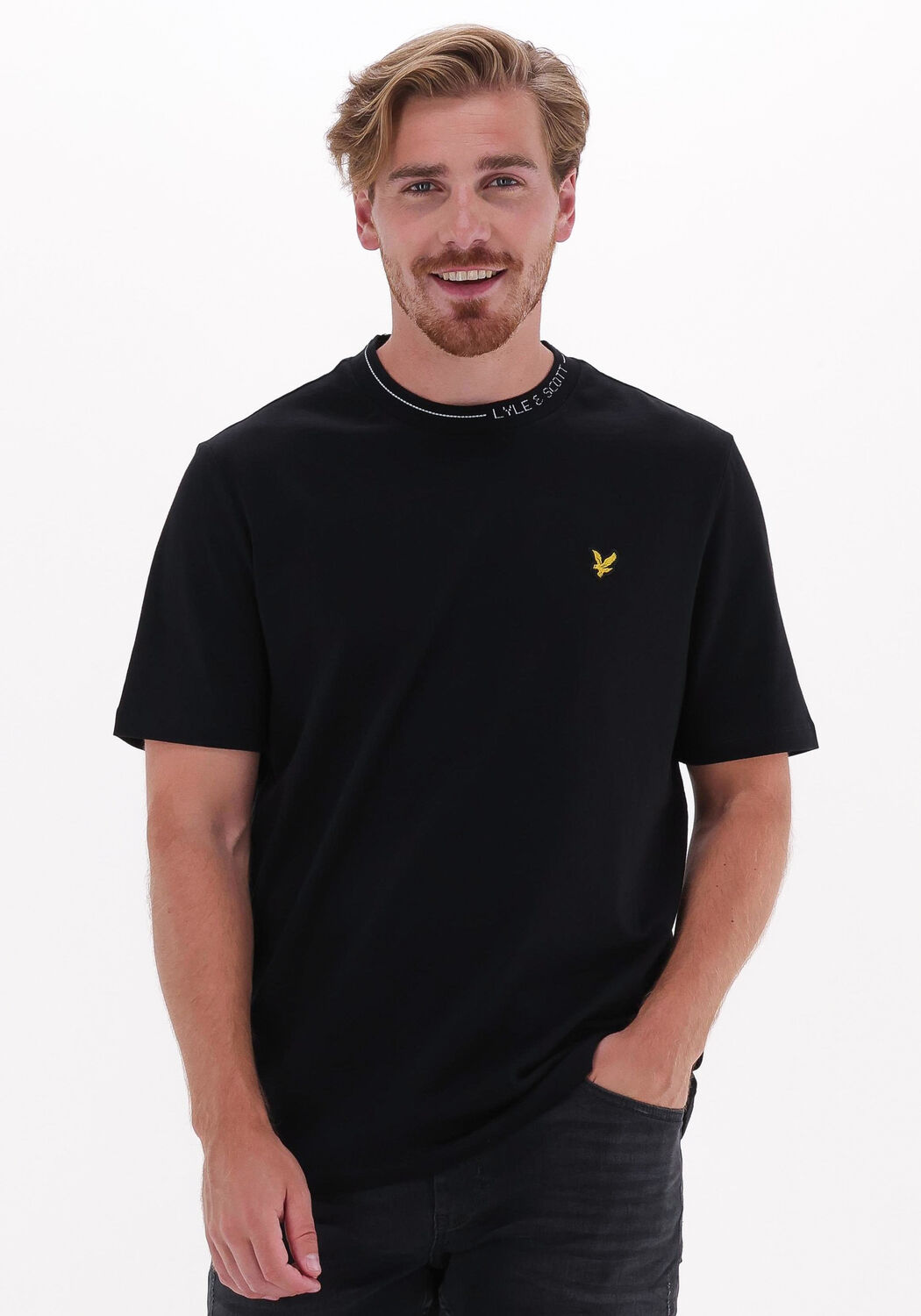 zwarte lyle scott t shirt branded ringer tshirt