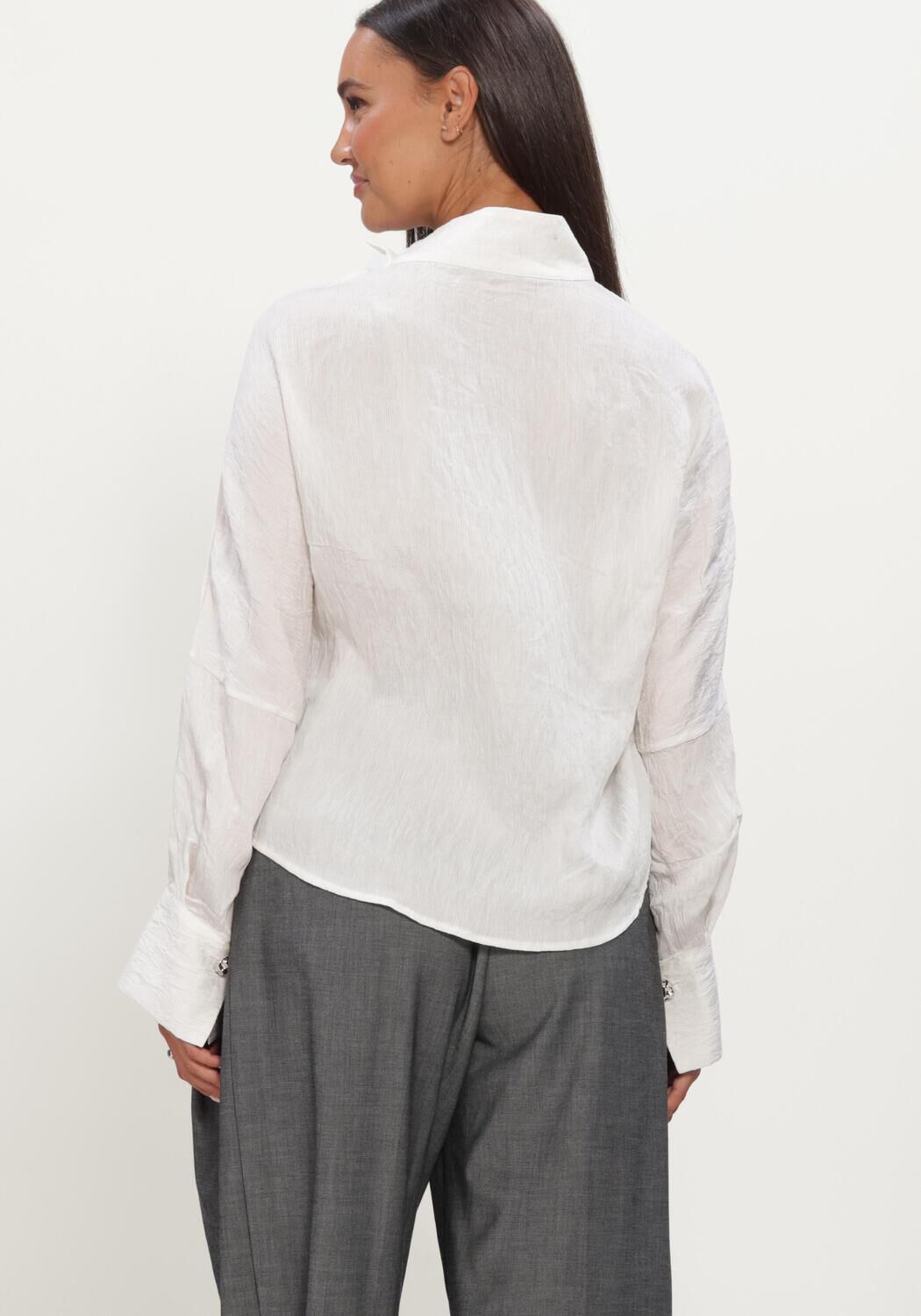 Witte CO'COUTURE Blouses CAMELLOCC ASYM BUTTON BLOUSE - large