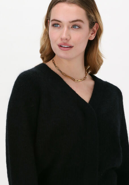Zwarte SECOND FEMALE Vest BROOK KNIT BOXY CARDIGAN - large