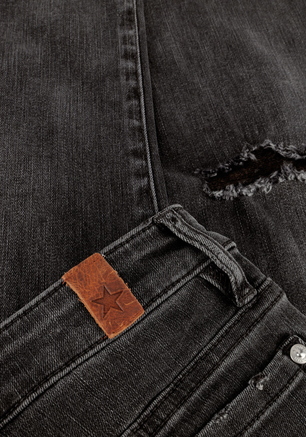 Grijze JANICE Mom jeans MOM JEANS COOPER DESTROYED - large