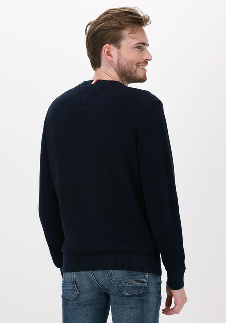 Donkerblauwe TOMMY HILFIGER Trui BASIC STRUCTURE CREW NECK - large