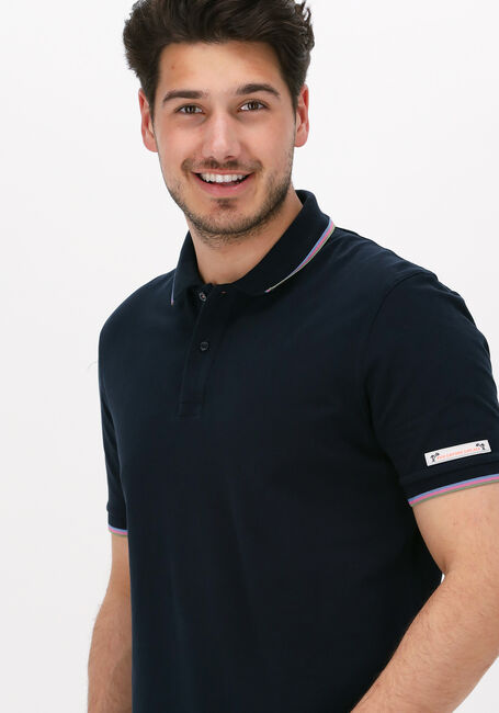 Donkerblauwe SCOTCH & SODA Polo PIQUE POLO WITH TIPPING - large