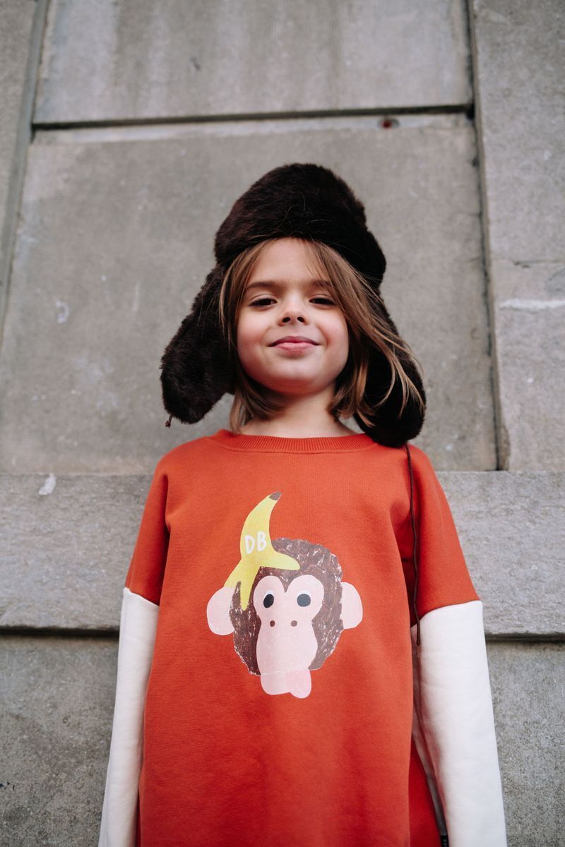 Bruine DAILY BRAT Trui FUNKY KONG SWEATER - large