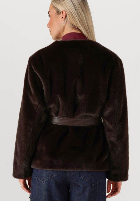 Bruine VANESSA BRUNO Faux fur jas FABU BLOUSON ML - large