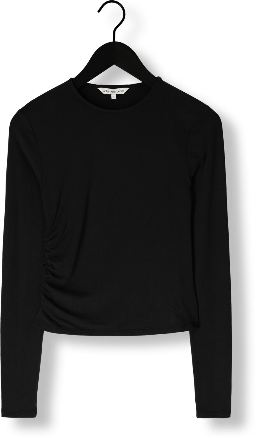 CALVIN KLEIN Dames Tops & T-shirts Modal Detail Ls Top Zwart