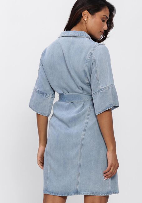 Lichtblauwe ANOTHER LABEL Mini jurk ALGENIVEE DRESS S/S - large