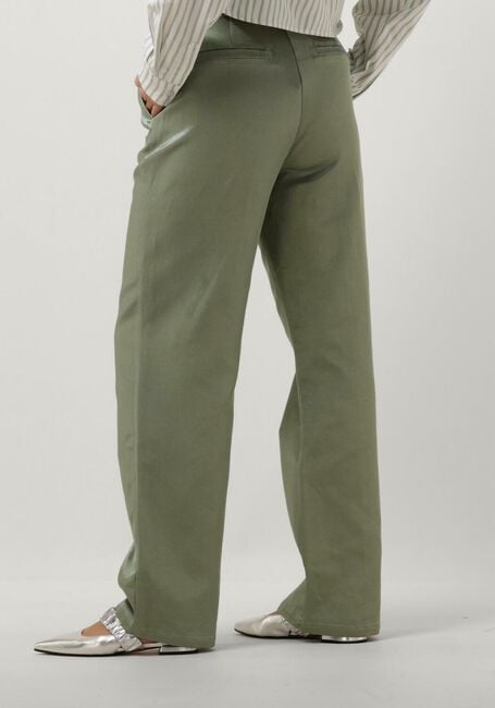 Groene COLOURFUL REBEL Pantalon WENDE SATIN PINTUCK LOW PANTS - large