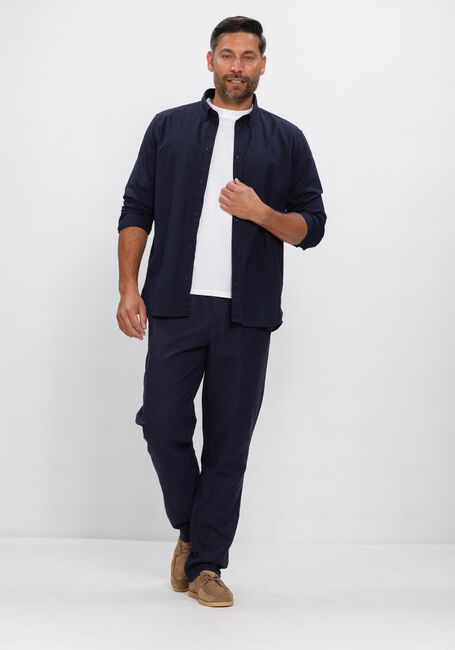 Donkerblauwe LES DEUX Wijde broek PATRICK LINEN PANTS - large