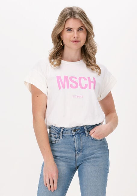 Ecru MSCH COPENHAGEN T-shirt ALVA ORGANIC MSCH STD TEE - large
