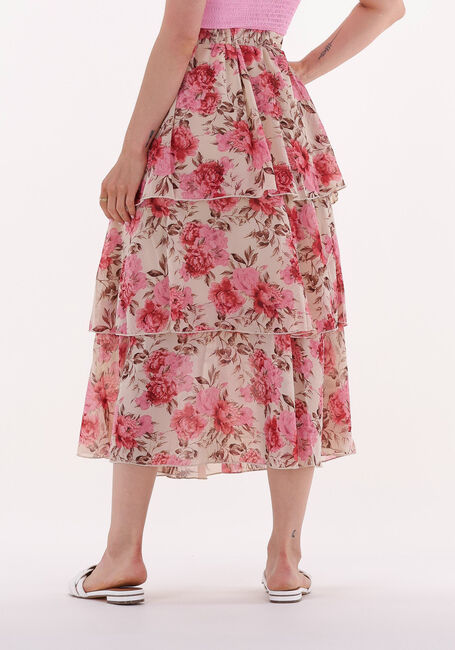 Roze NA-KD Midirok MIDI FRILLED SKIRT - large