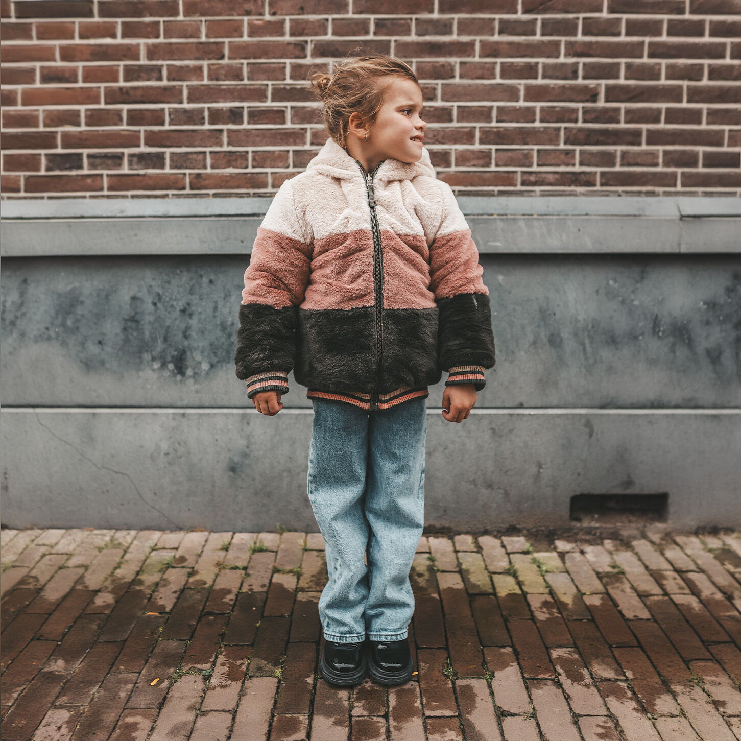 Multi YOUR WISHES Faux fur jas OTILA REVERSIBLE JACKET - large