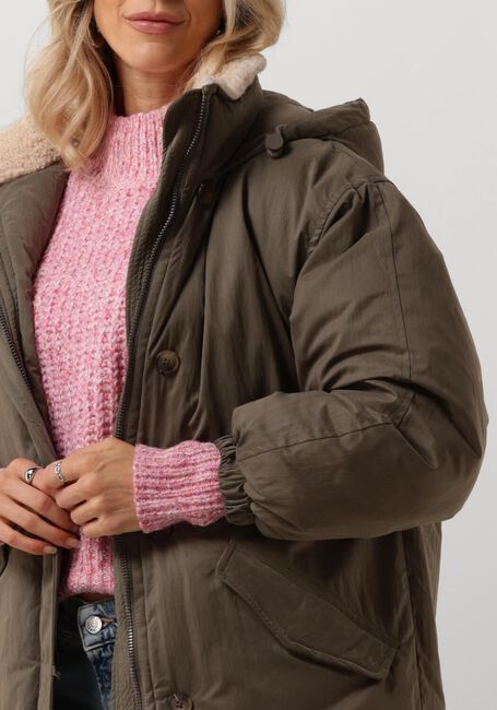 Groene ANOTHER LABEL Gewatteerde jas RILEY PARKA - large