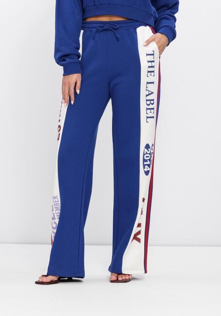 Blauwe ALIX THE LABEL Joggingbroek LADIES KNITTED LOGO TAPE PANTS - large