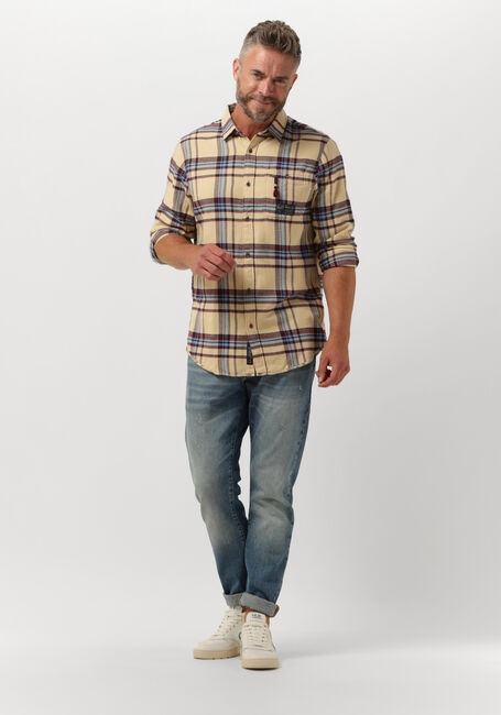 Beige SCOTCH & SODA Casual overhemd REGULAR FIT MID-WEIGHT BRUSED FLANNEL CHECK SHIRT - large
