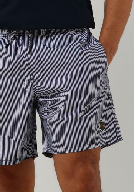 Donkerblauwe SHIWI Zwembroeken MEN SWIMSHORT SKINNY STRIPE - large