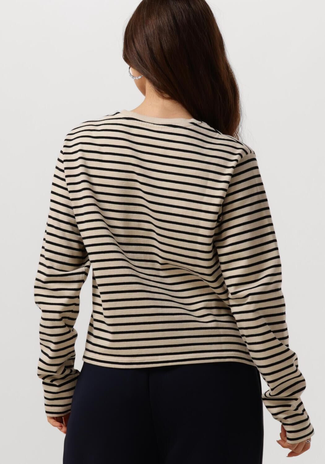 PENN & INK Dames Tops & T-shirts 516 Sweater Stripe Beige