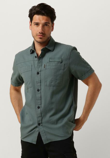 Groene PME LEGEND Casual overhemd SHORT SLEEVE SHIRT CTN SLUB - large