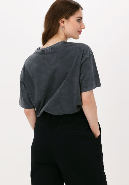 Grijze COLOURFUL REBEL Top ROUGH RIDERS ACID WASH LOOSEFIT TEE - large