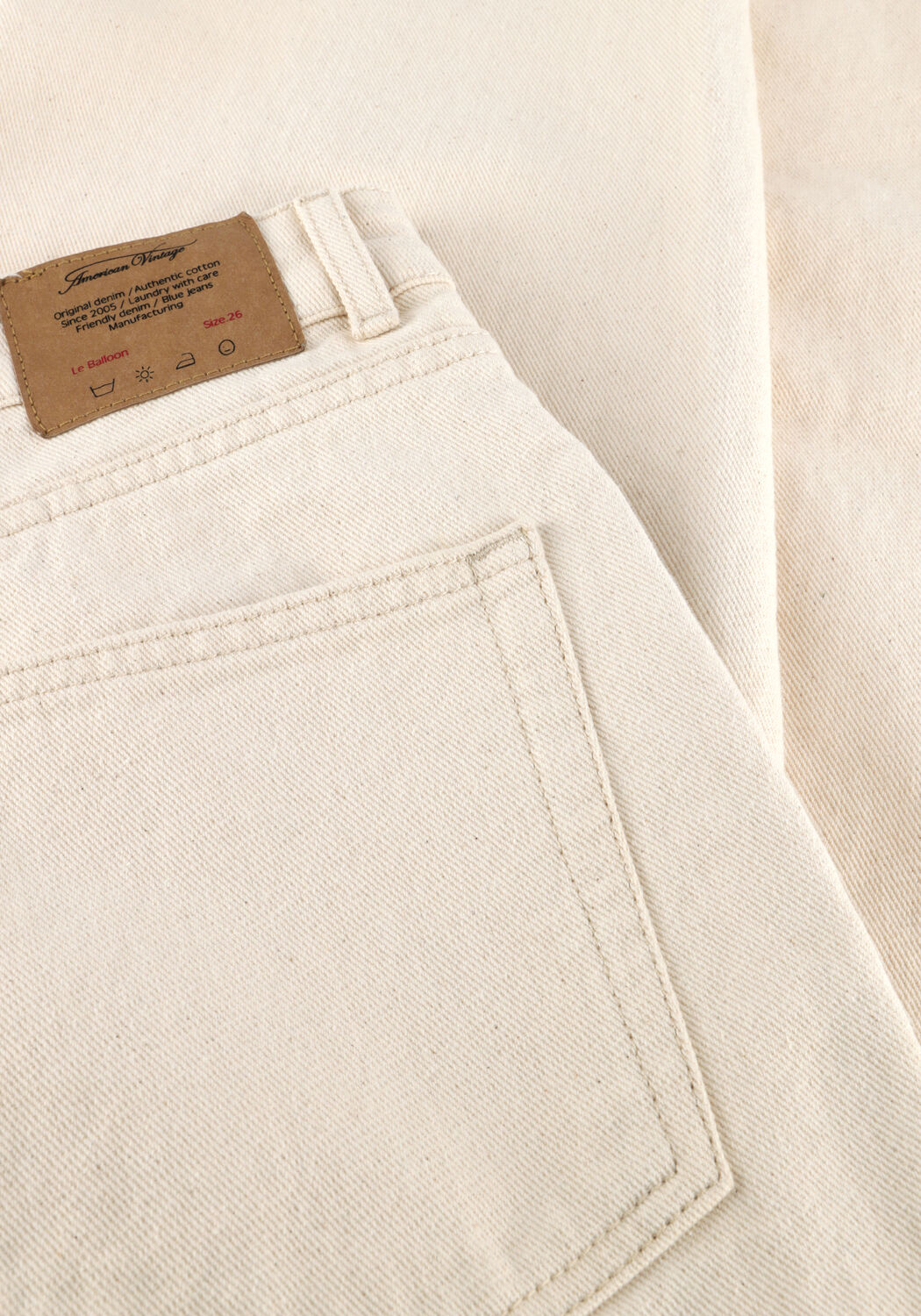 Ecru AMERICAN VINTAGE Broeken SNOPDOG - large