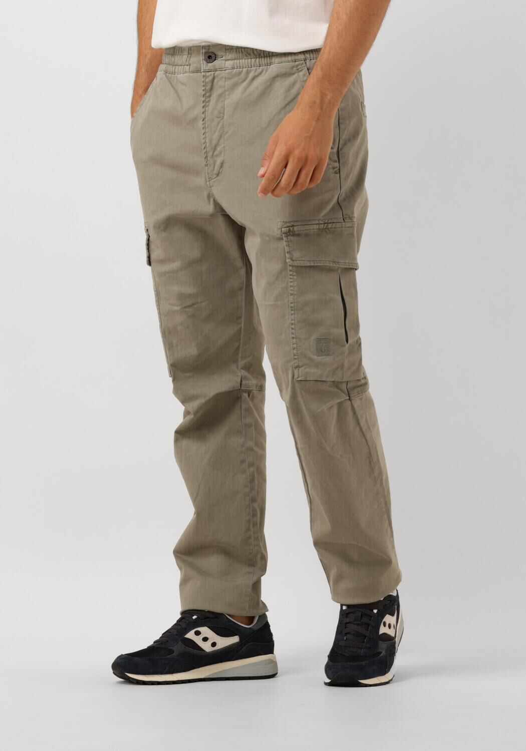 Butcher of Blue Groene Cargo Broek Tristan Slim Sateen Green Heren