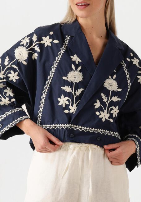 Donkerblauwe ANTIK BATIK Jack WINNA BOMBER - large