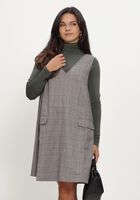 Bruine Y.A.S. Mini jurk YASDAKOTA SL WIDE SPENCER DRESS