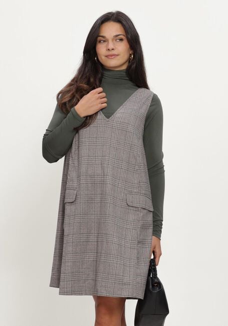 Bruine Y.A.S. Mini jurk YASDAKOTA SL WIDE SPENCER DRESS - large