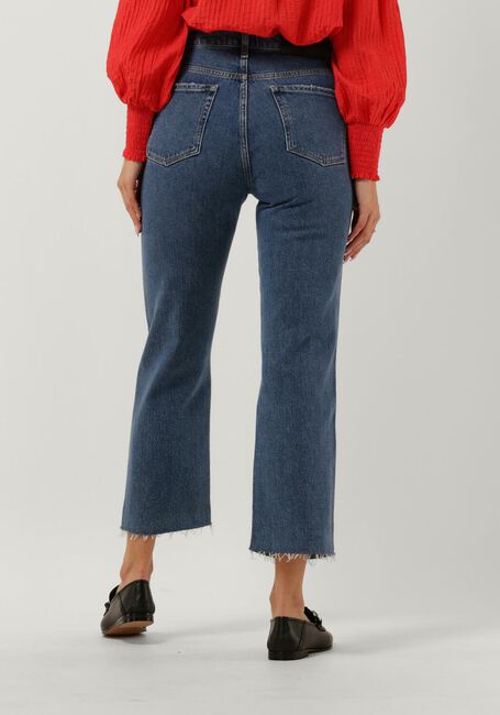 Blauwe 7 FOR ALL MANKIND Straight leg jeans LOGAN STOVEPIPE BLAZE WITH RAW CUT HEM - large