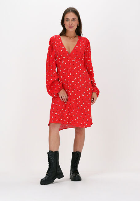 Rode ENVII Mini jurk ENCORALINE DRESS AOP 6696 - large