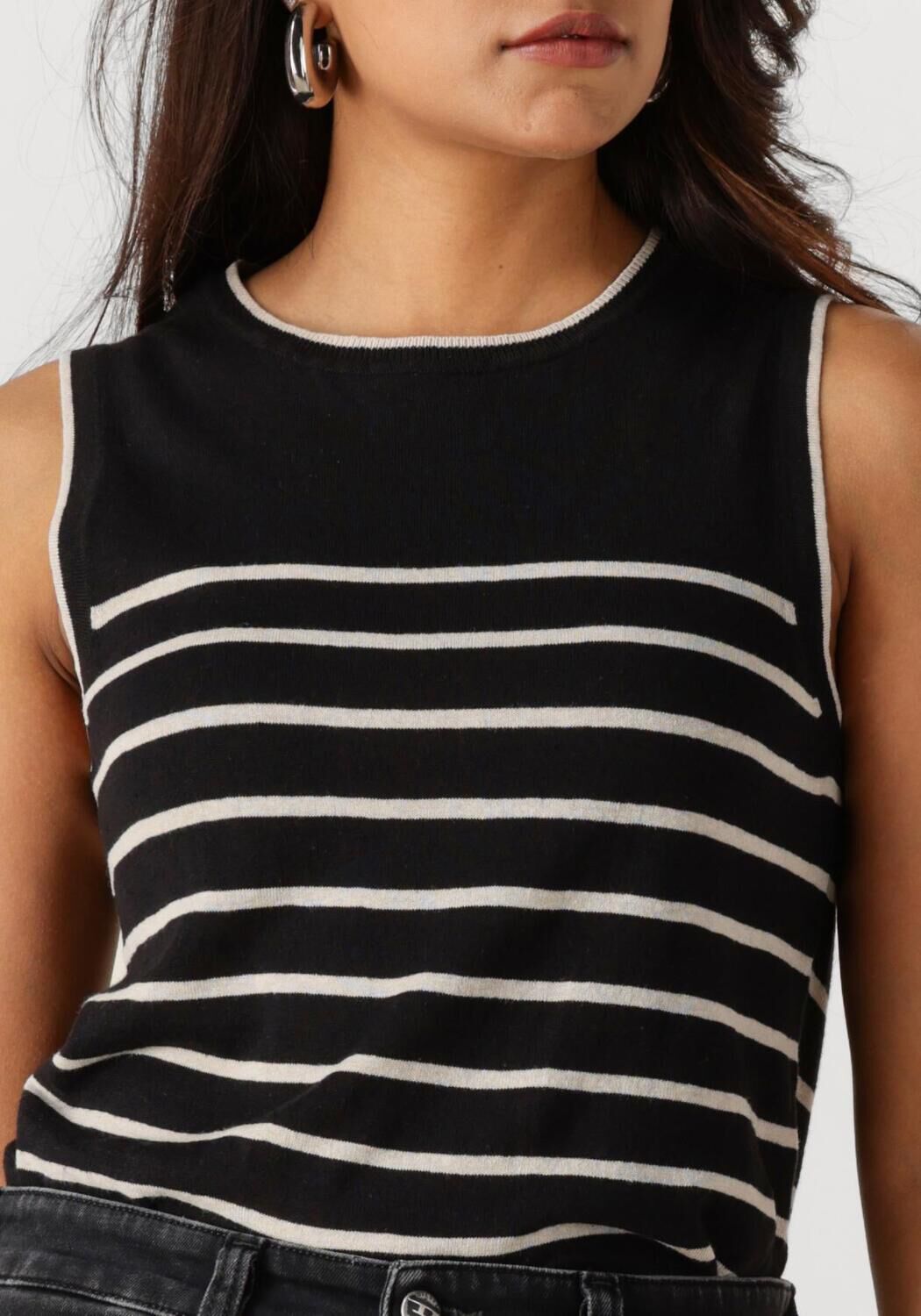 SELECTED FEMME Dames Truien & Vesten Slfesther Sl Contrast Knit Top Zwart