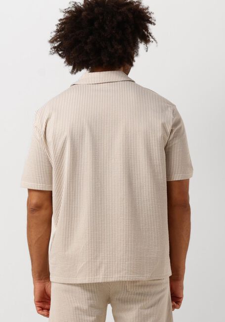Taupe SELECTED HOMME Casual overhemd SLHRELAXBEN SEERSUCKER SS JERSEY SHIRT - large