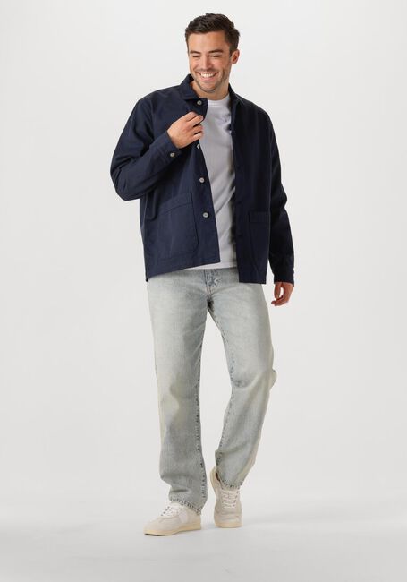 Donkerblauwe FORÉT Overshirts ROWAN LOGO OVERSHIRT - large