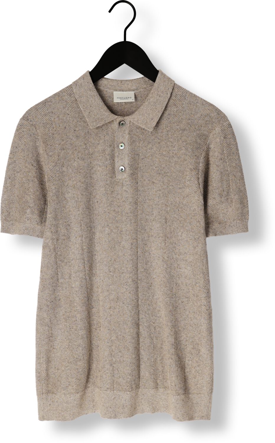 PROFUOMO Heren Polo's & T-shirts Polo Short Sleeve Beige