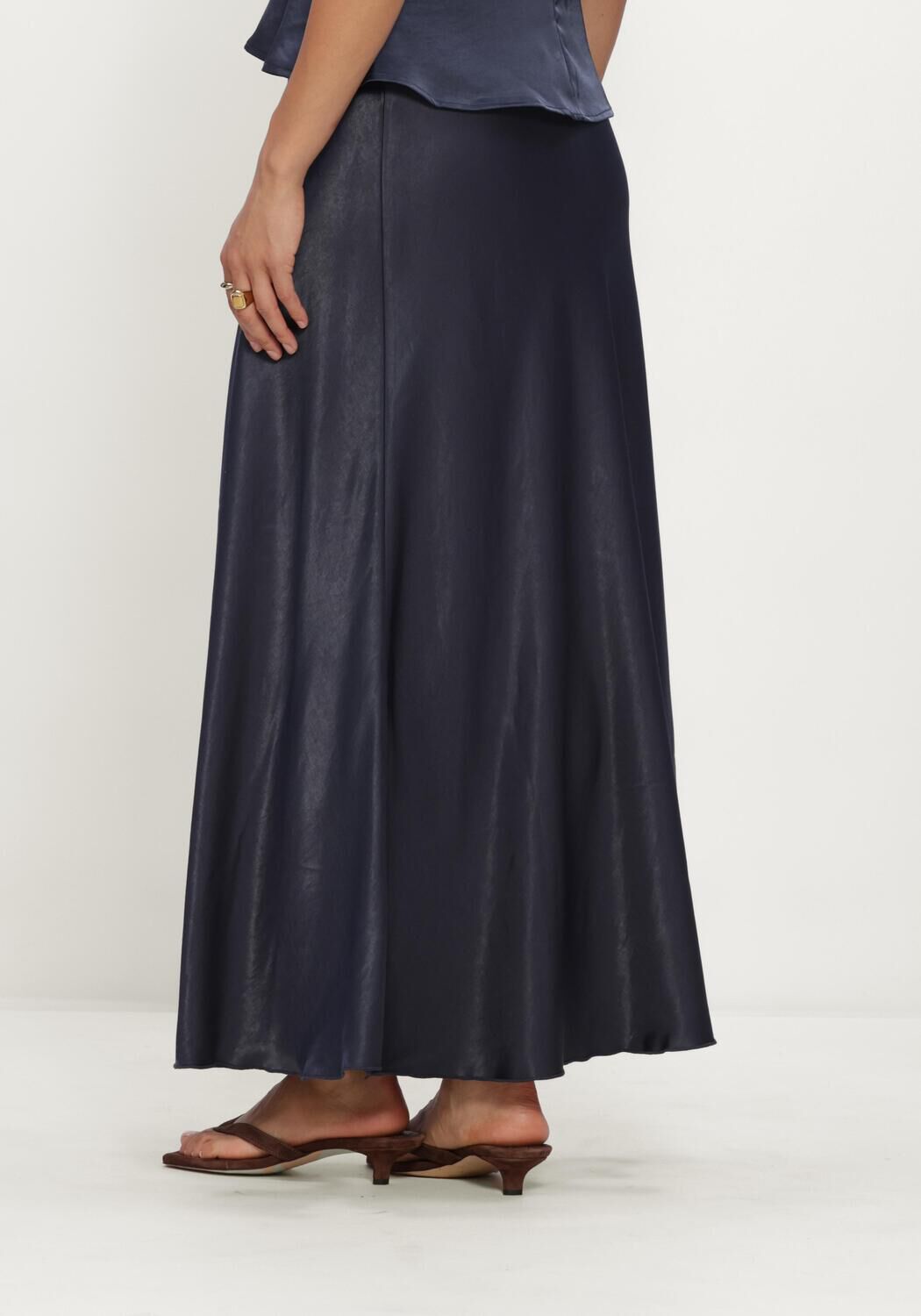 Blauwe MSCH COPENHAGEN Midirok MSCHNICOLETTE ULLAS SKIRT - large
