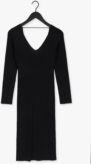 Zwarte NOTES DU NORD Midi jurk CHRISTINE KNITTED DRESS - large