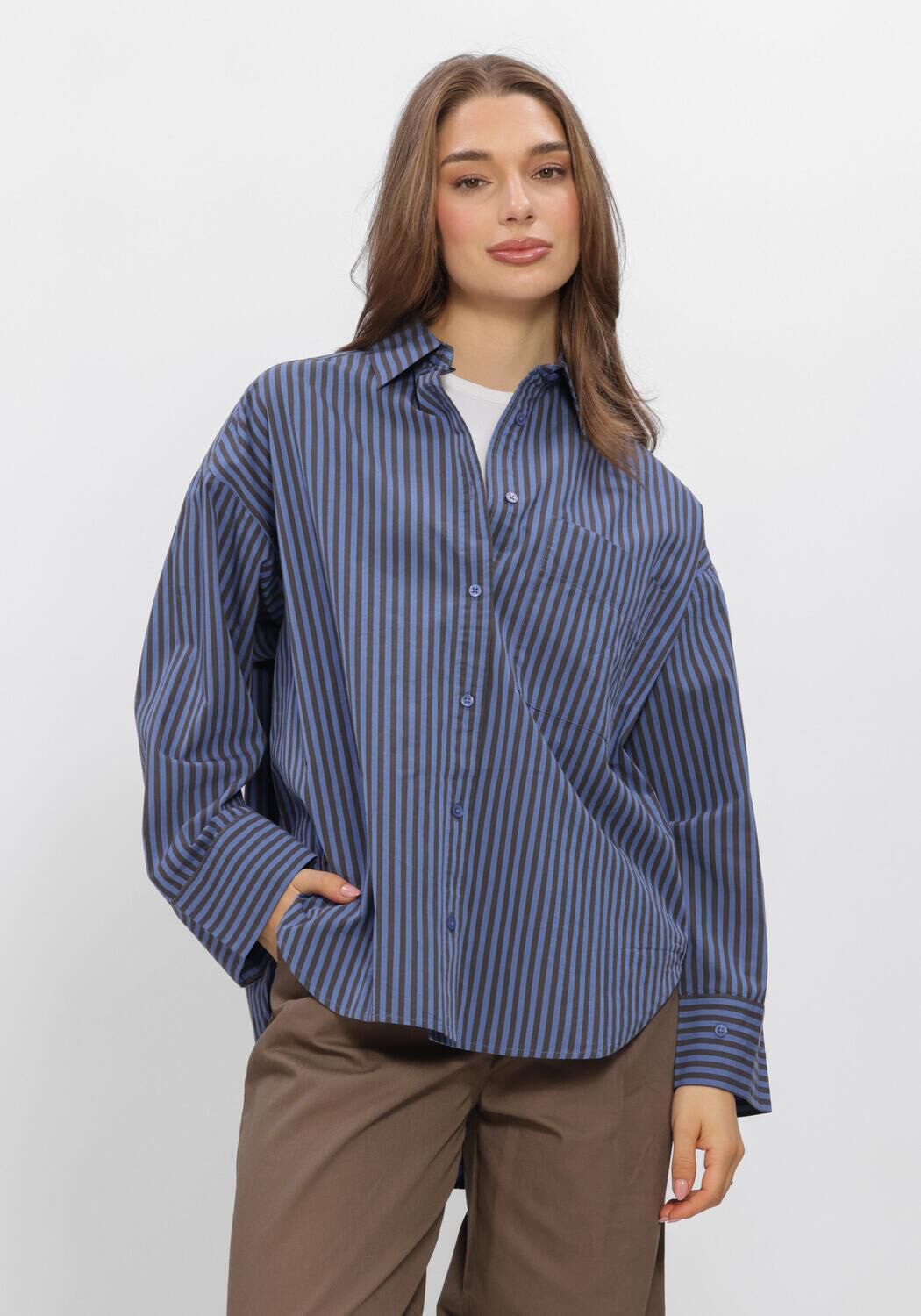 Blauwe BOII STUDIOS Top FIE SHIRT - large