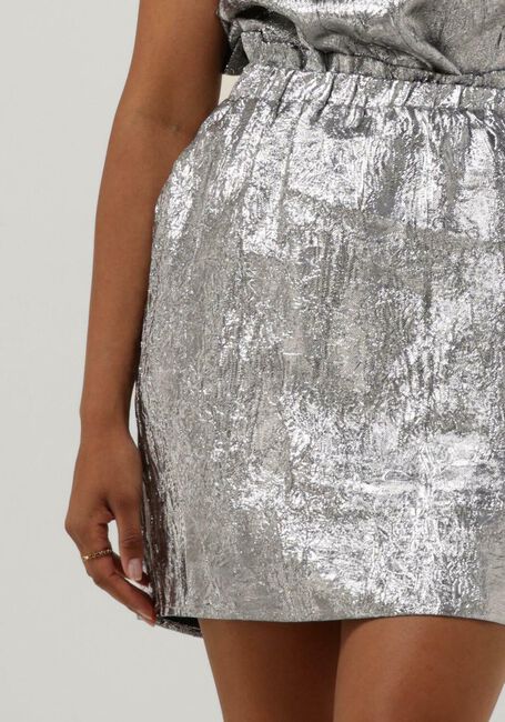 Zilveren CO'COUTURE Minirok VINA METALLIC SKIRT - large