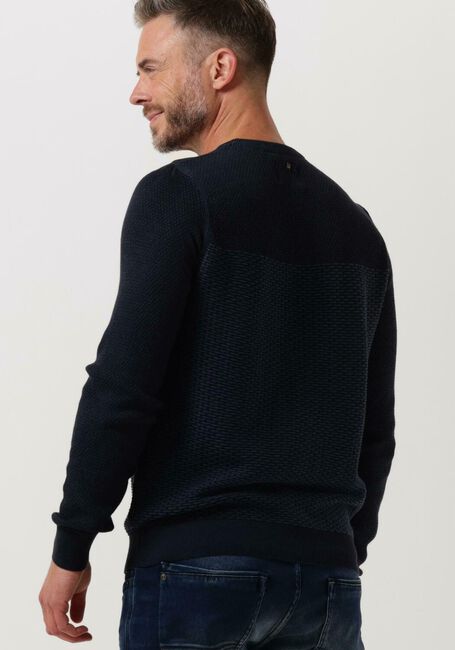 Donkerblauwe PME LEGEND Trui R-NECK COTTON PLATED - large
